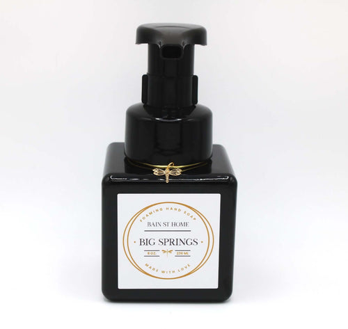 Black square container foaming hand wash 