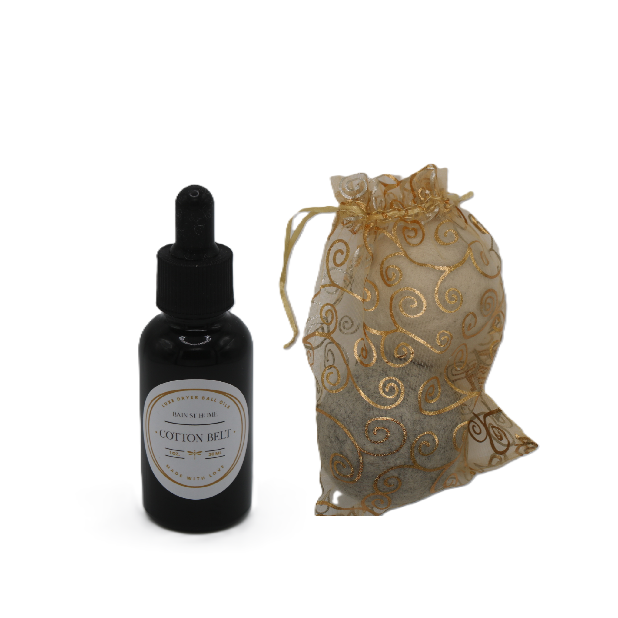 Bain St Home Wool Dryer Ball  & Luxe Fragrance Oil Kit