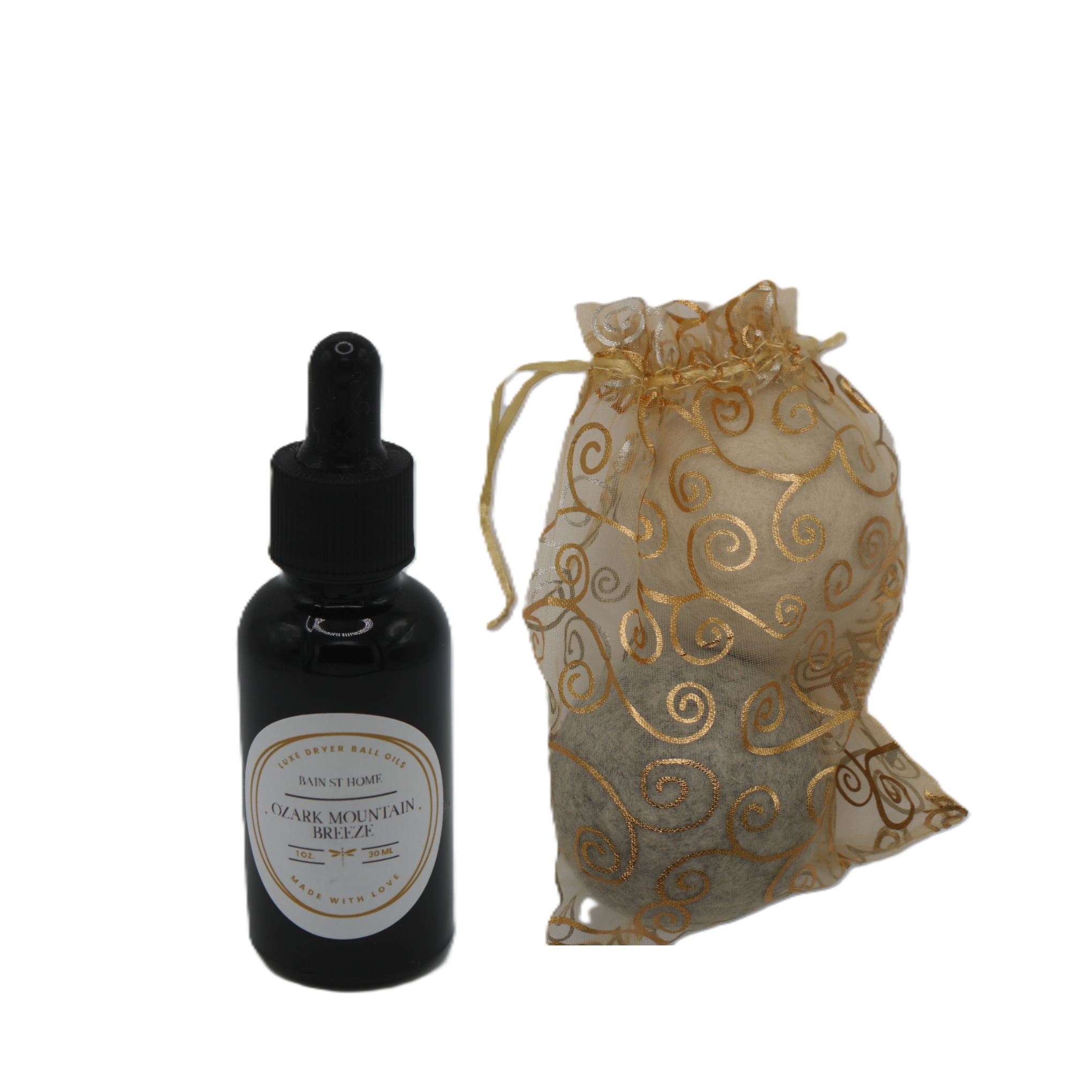 Bain St Home Wool Dryer Ball  & Luxe Fragrance Oil Kit