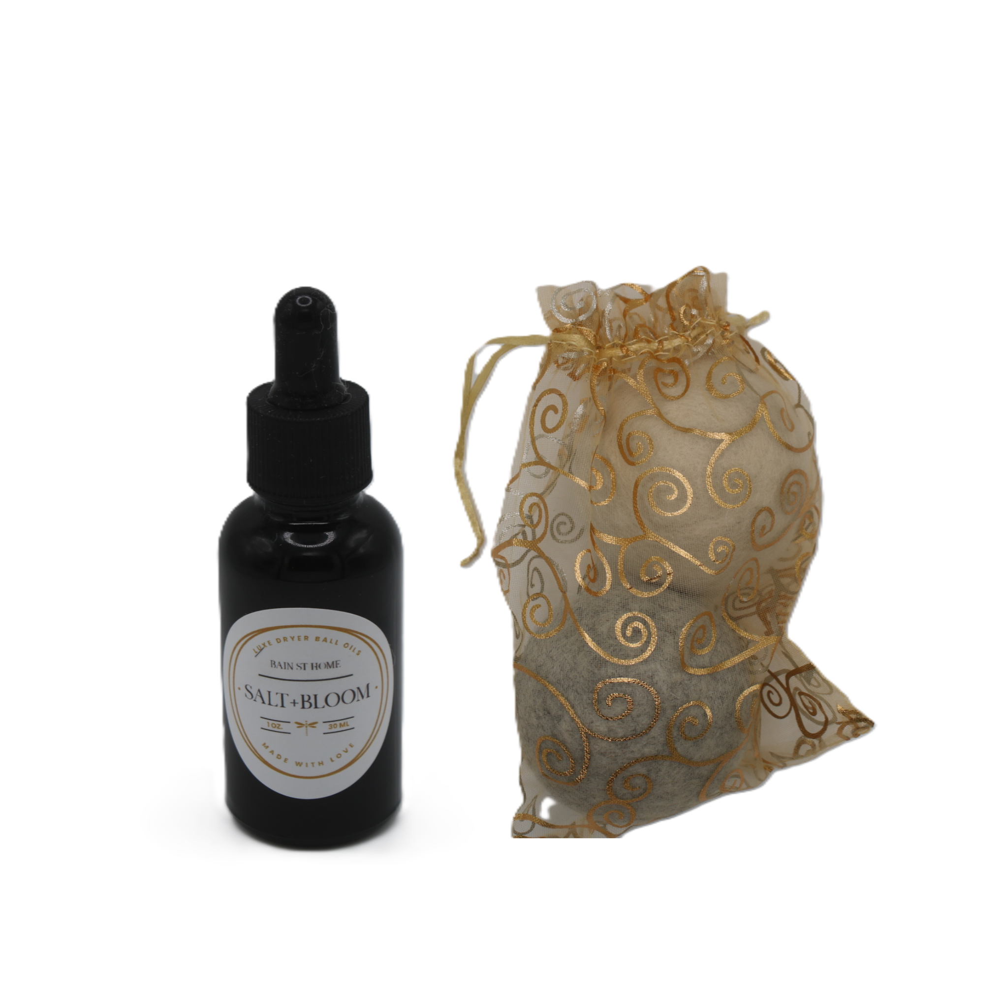 Bain St Home Wool Dryer Ball  & Luxe Fragrance Oil Kit