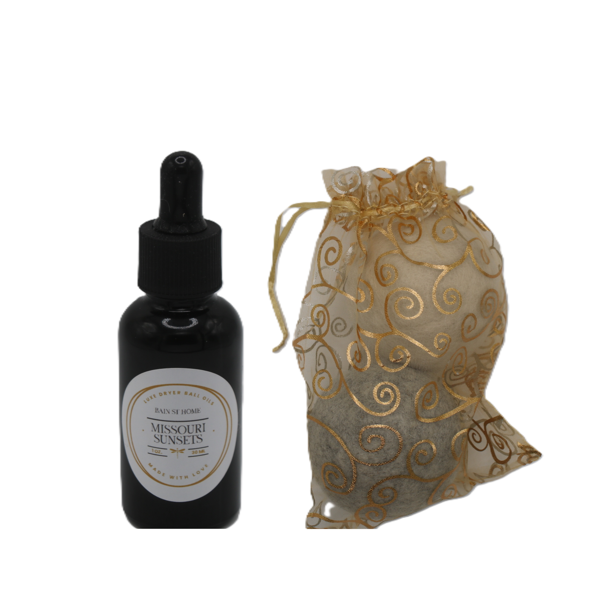 Bain St Home Wool Dryer Ball  & Luxe Fragrance Oil Kit